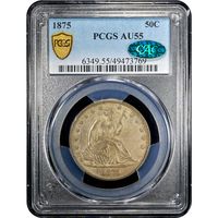 1875 Seated Liberty Half Dollar (50c) Obverse Image