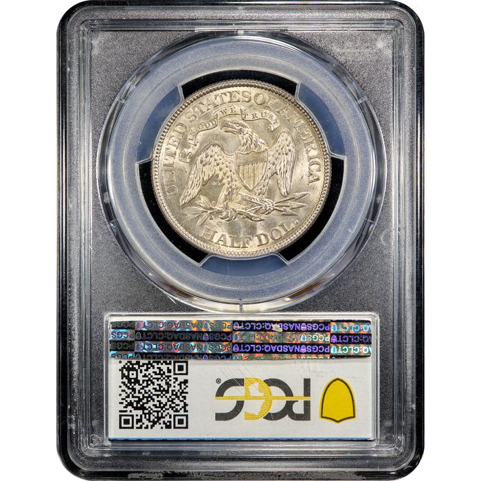 1875 Seated Liberty Half Dollar (50c) Reverse Slab Image