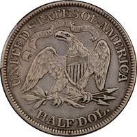 1875 Seated Liberty Half Dollar (50c) Reverse Image