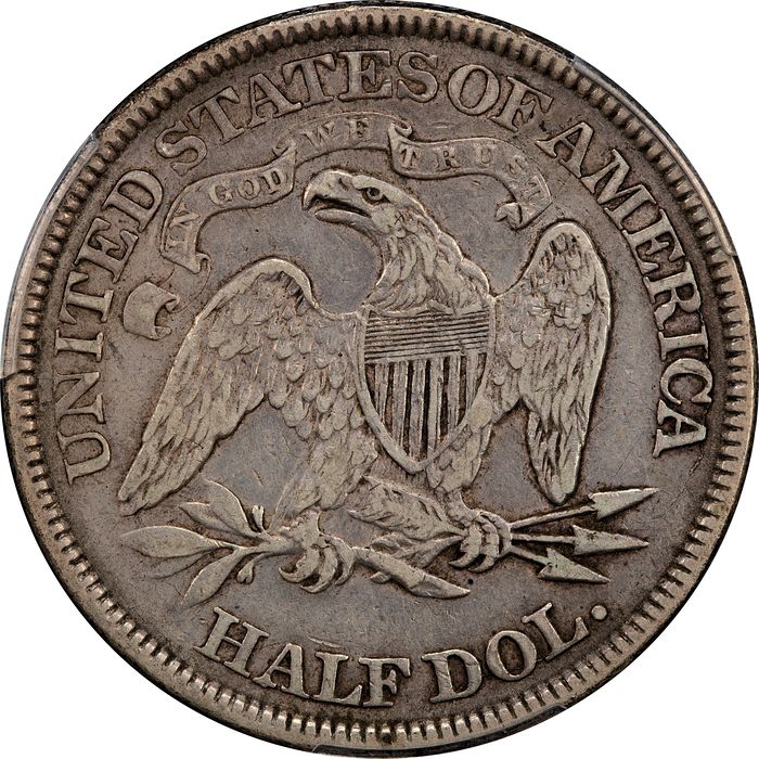 1875 Seated Liberty Half Dollar (50c) Reverse Image