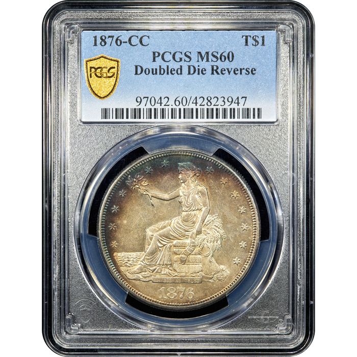 1876-CC Trade Dollar ($1) Doubled Die Reverse  Obverse Image