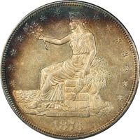 1876-CC Trade Dollar ($1) Doubled Die Reverse  Photo 3
