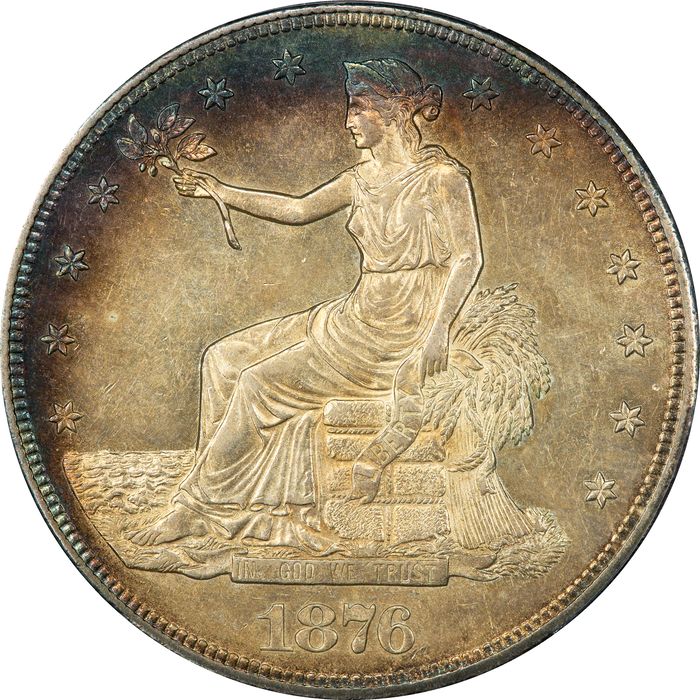 1876-CC Trade Dollar ($1) Doubled Die Reverse  Photo 3