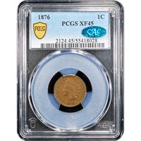 1876 Indian Cent (1c) Obverse Image