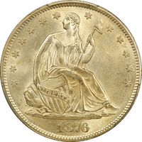 1876-S Seated Liberty Half Dollar (50c) Obverse Image