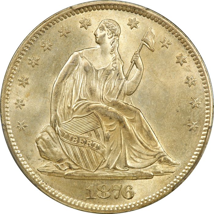 1876-S Seated Liberty Half Dollar (50c) Obverse Image