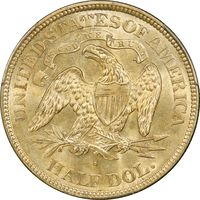 1876-S Seated Liberty Half Dollar (50c) Reverse Image