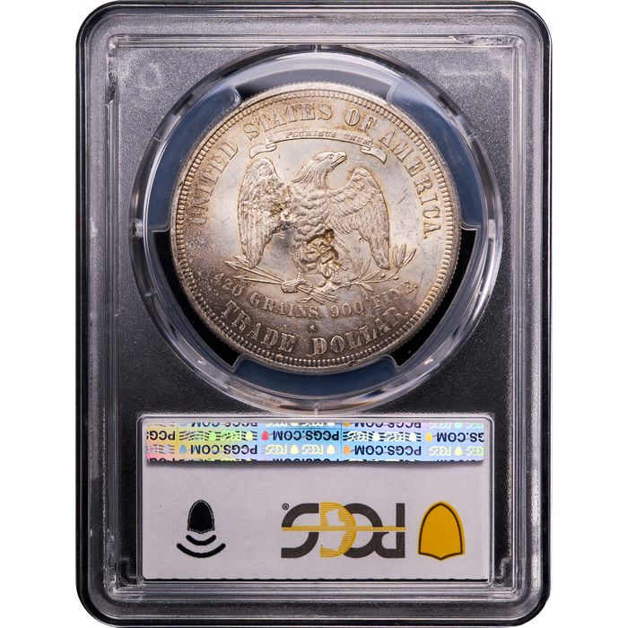 1876-S Trade Dollar (T$1) Chopmarked Reverse Image