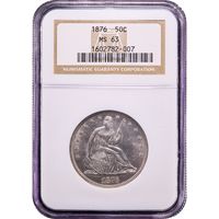 1876 Seated Liberty Half Dollar (50c) Obverse Image
