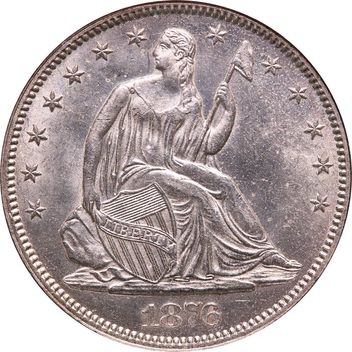 1876 Seated Liberty Half Dollar (50c) Photo 3
