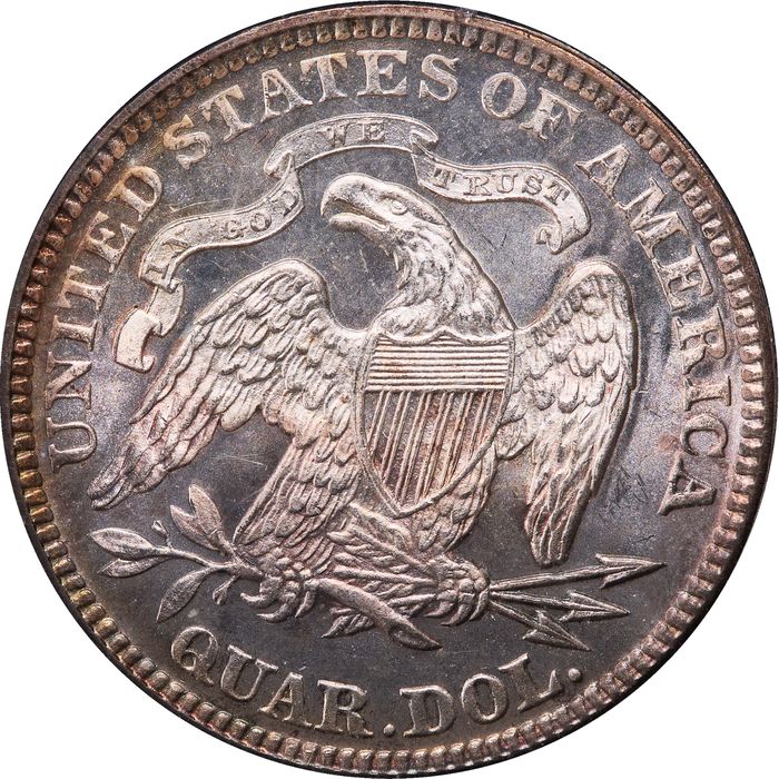 1876 Seated Liberty Quarter (25c) Rattler Photo 4