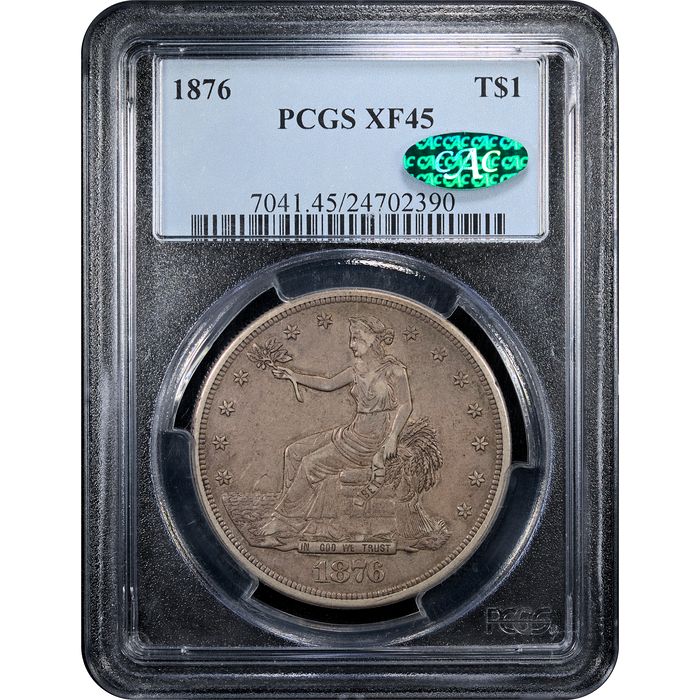 1876 Trade Dollar ($1) Obverse Slab Image