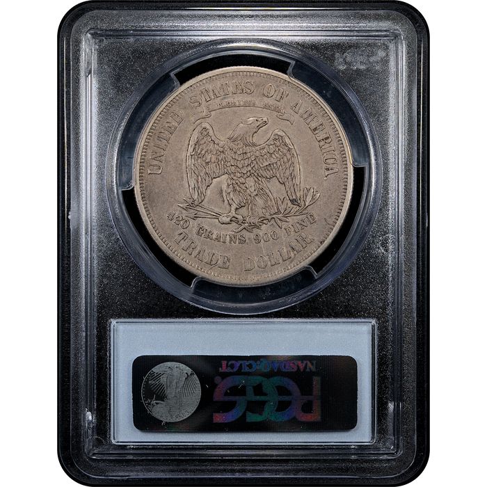 1876 Trade Dollar ($1) Reverse Slab Image