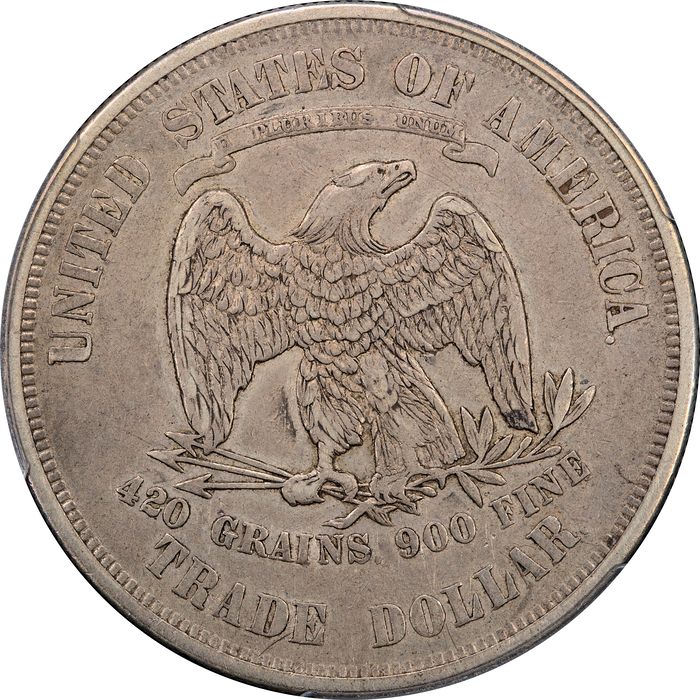 1876 Trade Dollar ($1) Reverse Image