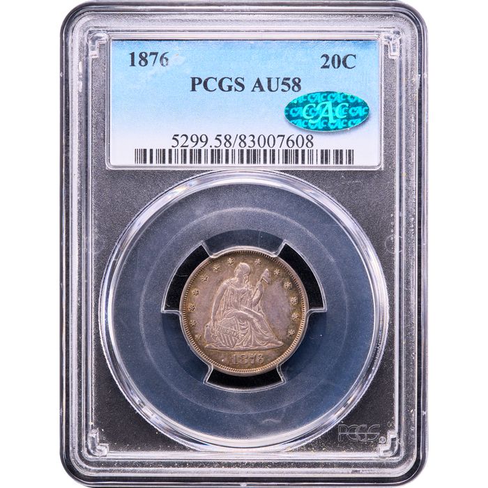 1876 Twenty Cents (20c) Obverse Image