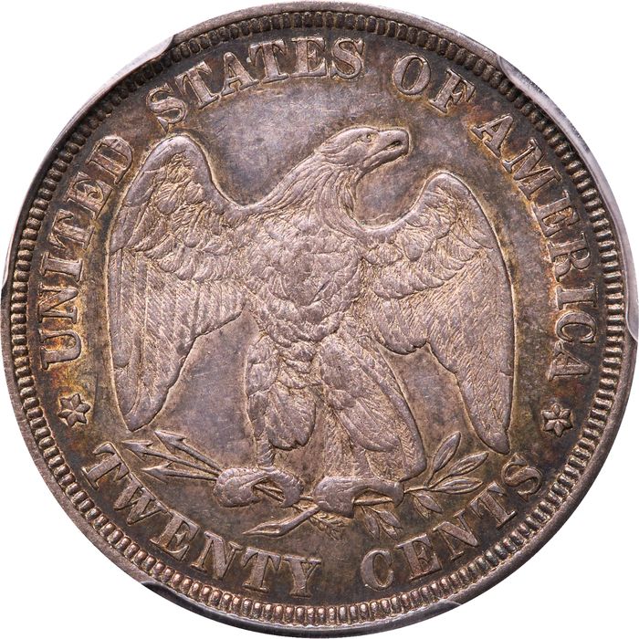 1876 Twenty Cents (20c) Photo 4