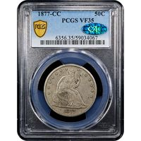 1877-CC Seated Liberty Half Dollar (50c) Obverse Image