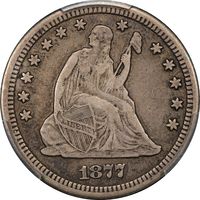 1877-CC Seated Liberty Quarter (25c) Obverse Image