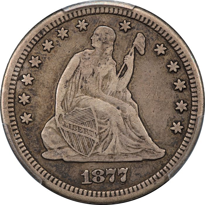 1877-CC Seated Liberty Quarter (25c) Obverse Image