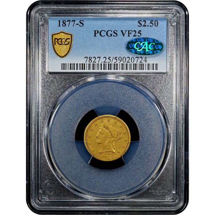 1877-S Liberty Gold Quarter Eagle ($2.50) Obverse Image