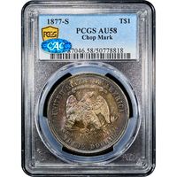 1877-S Trade Dollar ($1) Chopmarked Obverse Image