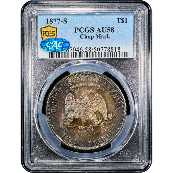 1877-S Trade Dollar ($1) Chopmarked Obverse Image