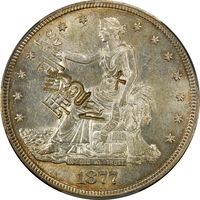 1877-S Trade Dollar ($1) Chopmarked Photo 3