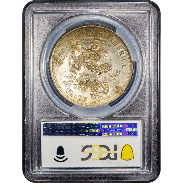 1877-S Trade Dollar (T$1) Chopmarked Reverse Image