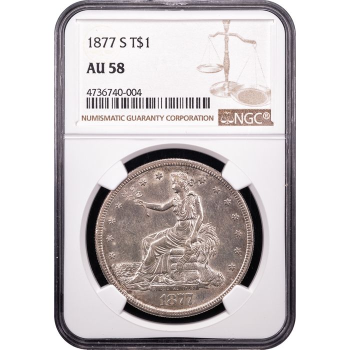 1877-S Trade Dollar (T$1) Obverse Slab Image