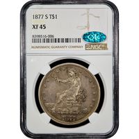 1877-S Trade Dollar (T$1) Obverse Slab Image