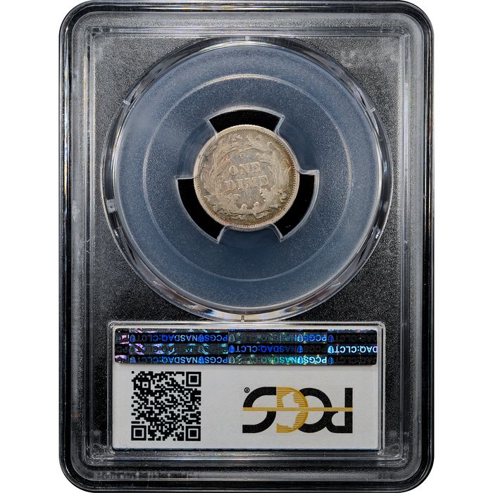 1877 Seated Liberty Dime (10c) Reverse Slab Image