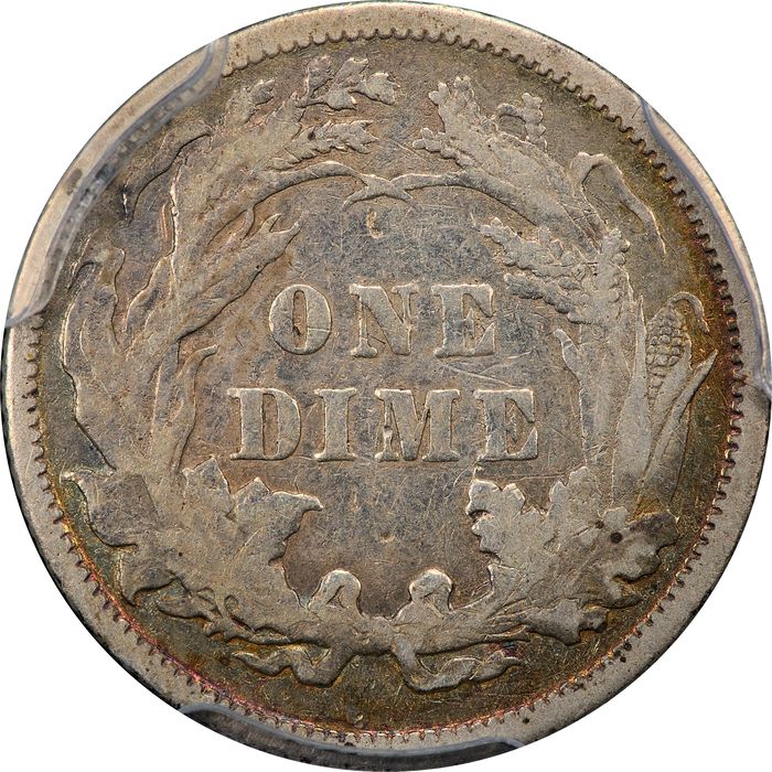 1877 Seated Liberty Dime (10c) Reverse Image