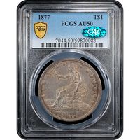 1877 Trade Dollar ($1) Obverse Slab Image