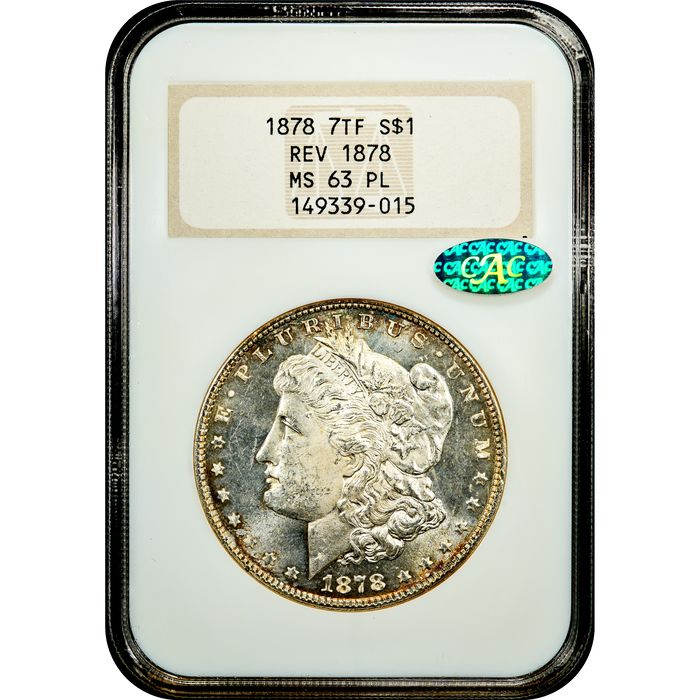 1878 7TF Morgan Dollar ($1) Reverse of 1878 Obverse Slab Image