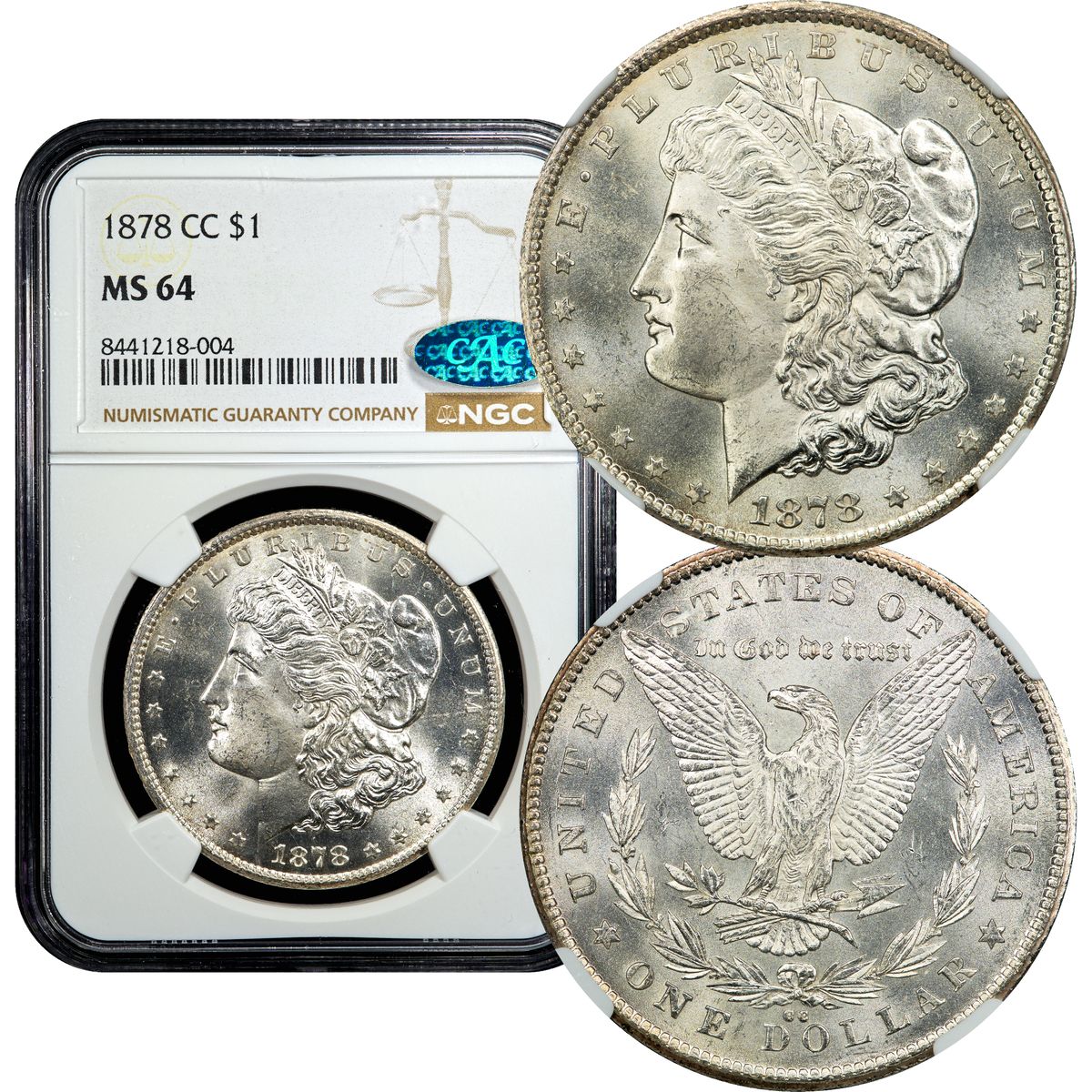 1878-CC Morgan Dollar $1 NGC MS64 CAC