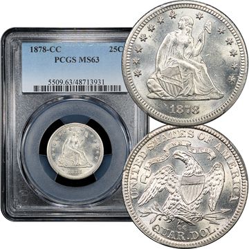 1878-CC Seated Liberty Quarter (25c) Composite Image