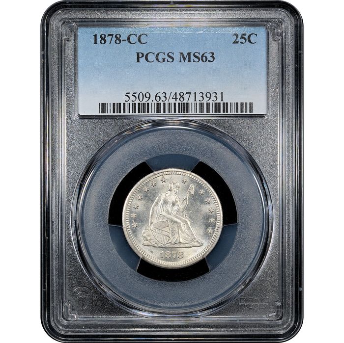 1878-CC Seated Liberty Quarter (25c) Obverse Slab Image