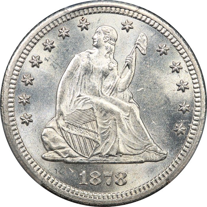 1878-CC Seated Liberty Quarter (25c) Obverse Image