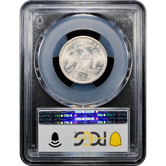 1878-CC Seated Liberty Quarter (25c) Reverse Slab Image
