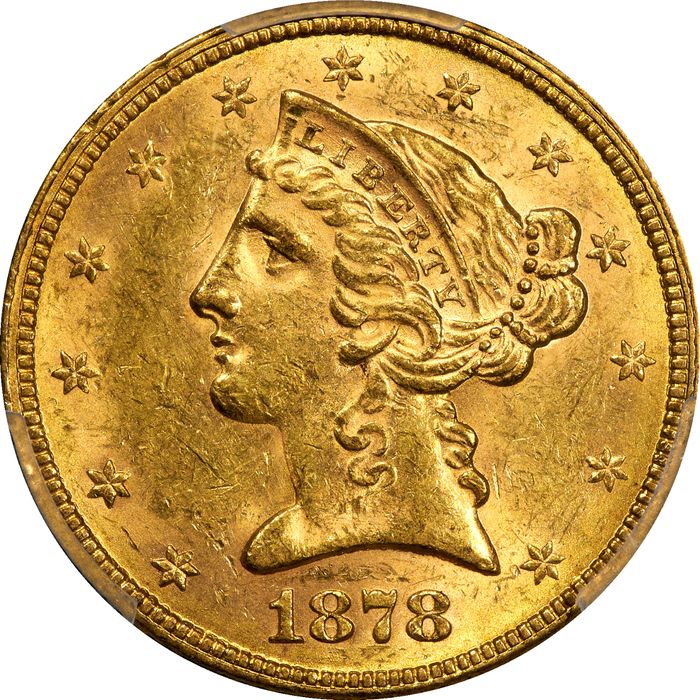 1878 Liberty Gold Half Eagle ($5) Obverse Image