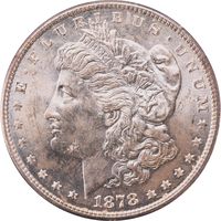 1878 Morgan Dollar ($1) 7TF Reverse of 1878 Rattler Photo 3