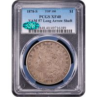 1878-S Morgan Dollar ($1) VAM 57 Long Arrow Shaft Obverse Slab Image