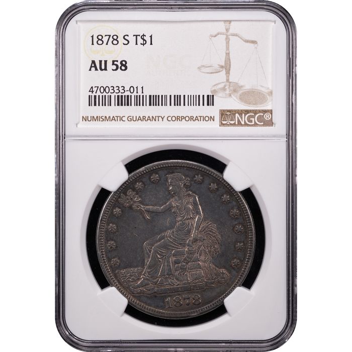 1878-S Trade Dollar (T$1) Obverse Slab Image