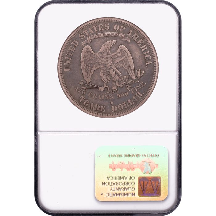 1878-S Trade Dollar (T$1) Reverse Slab Image