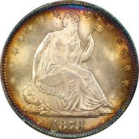 1878 Seated Liberty Half Dollar (50c) Photo 3