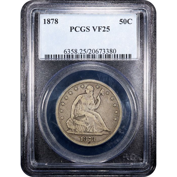 1878 Seated Liberty Half Dollar (50c) Obverse Image