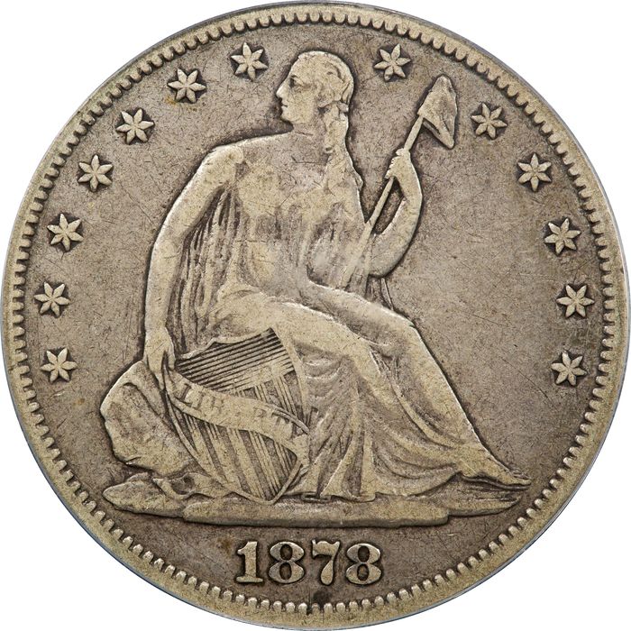 1878 Seated Liberty Half Dollar (50c) Photo 3