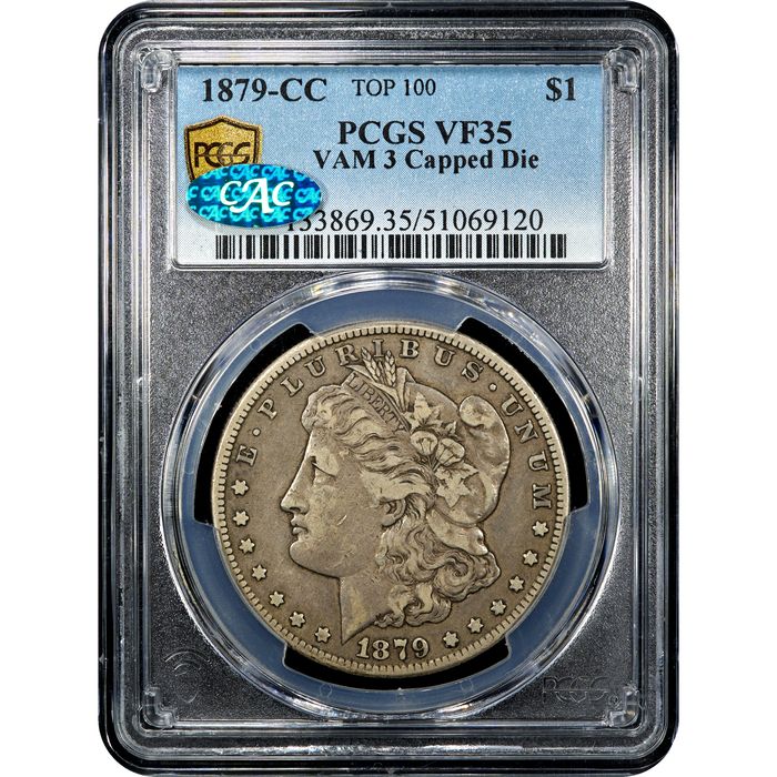 1879-CC Morgan Dollar ($1) VAM 3 Capped Die Obverse Image