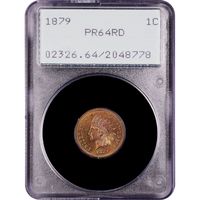 1879 Indian Cent (1c) Rattler Obverse Slab Image