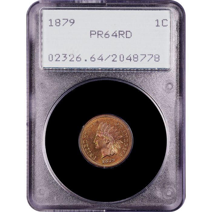 1879 Indian Cent (1c) Rattler Obverse Slab Image
